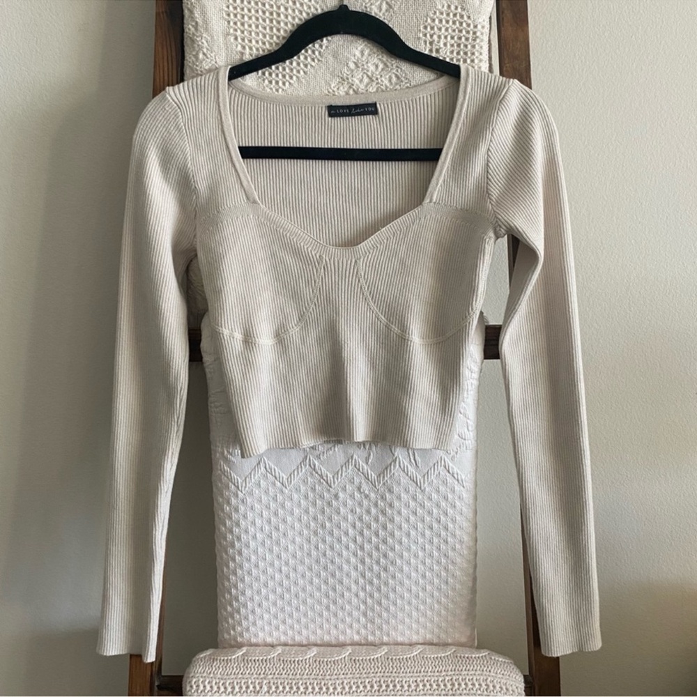 NWOT A Love Like You from South Moon Under Beige Knit Long Sleeve Top